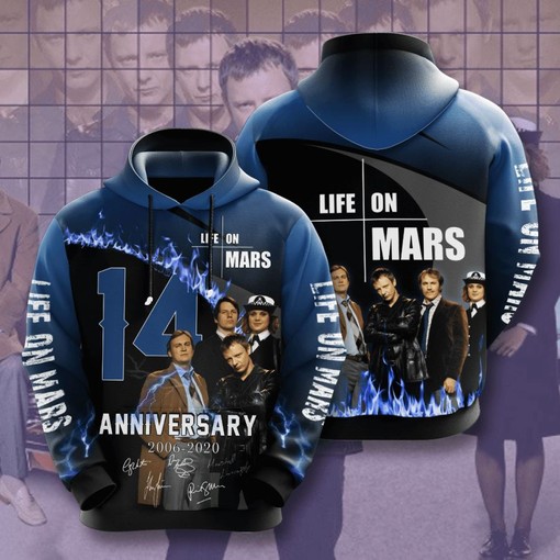 Life On Mars Men's All Over Print 3D Hoodie with Custom Graphics