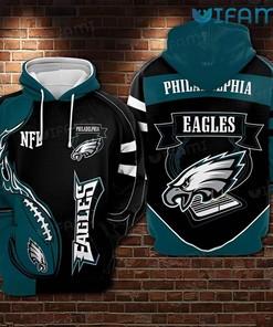 Light up the Stadium with Football on Fire Philadelphia Eagles 3D Hoodies