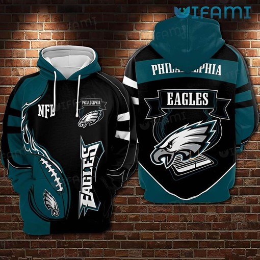 Light up the Stadium with Football on Fire Philadelphia Eagles 3D Hoodies
