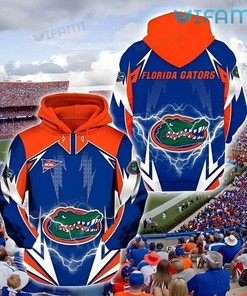 Lightning Logo Florida Gators Hoodie - Perfect Gift for Gator Fans with 3D All Over Print Design