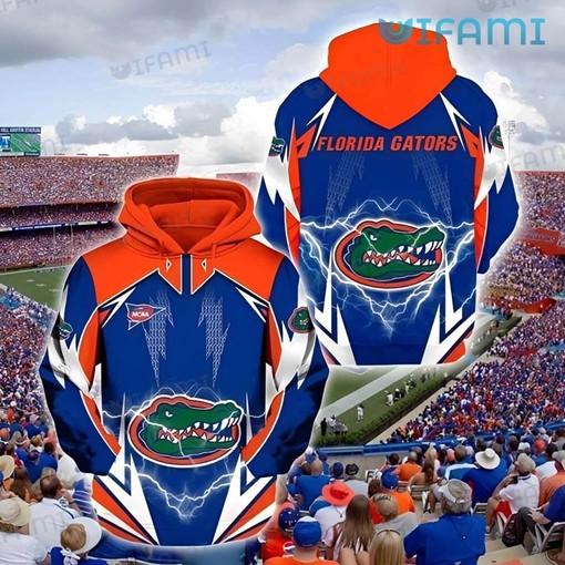 Lightning Logo Florida Gators Hoodie - Perfect Gift for Gator Fans with 3D All Over Print Design