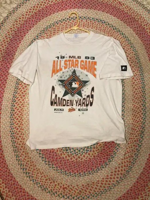 Limited Edition Vintage 1993 MLB All-Star Game Baltimore Orioles Shirt with Commemorative Logo