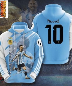 Lionel Messi World Cup Champions Goat All Over Print 3D Hoodie for Fans