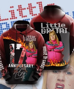 Little Britain All Over Print 3D Hoodie with Custom Graphics and Quotes