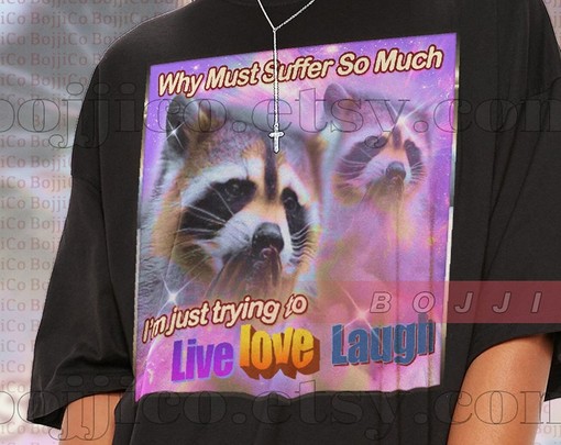 Live Laugh Love Meme Shirt: Movie Shirts for Men and Women with Possums and Opossums - Image 2