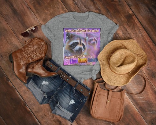 Live Laugh Love Meme Shirt: Movie Shirts for Men and Women with Possums and Opossums - Image 3