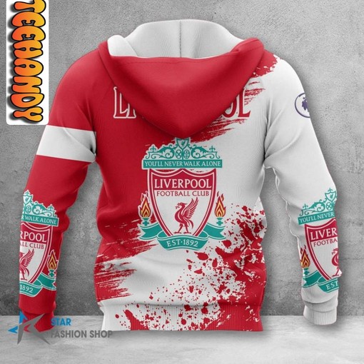 Liverpool FC All Over Print 3D Hoodie with Club Logo - Image 2