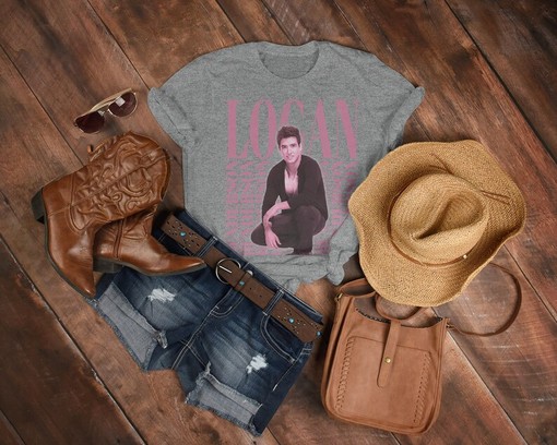 Logan Mitchell Homage Vintage Movie Shirt, Big Time Rush Forever Tour Tee for Women, BTR - Image 3