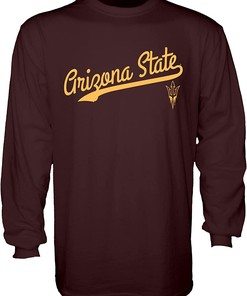 Long Sleeve Cursive Team Color T-Shirt - Perfect Gift for NCAA Fans