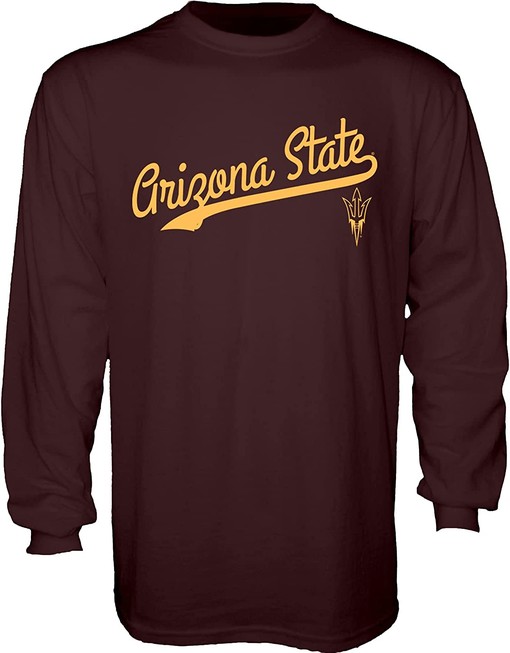 Long Sleeve Cursive Team Color T-Shirt - Perfect Gift for NCAA Fans