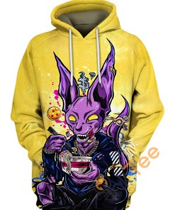 Lord Beerus Men's All Over Print 3D Hoodie with Bold Graphics