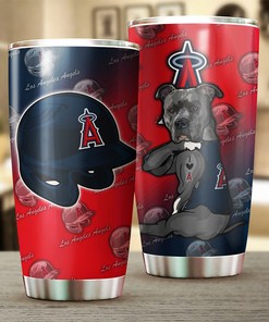 Los Angeles Angels MLB Tumbler with Lovable Dog Design and Catchy MLB Logo