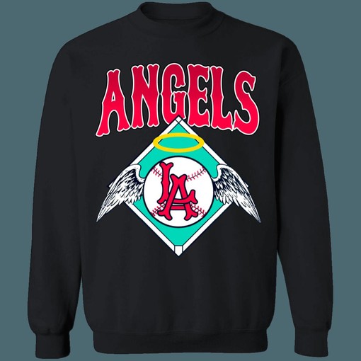Los Angeles Angels Vintage MLB Crewneck Sweatshirt Hoodie Shirt - Perfect for Baseball Fans