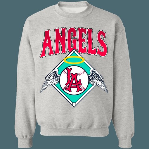 Los Angeles Angels Vintage MLB Crewneck Sweatshirt Hoodie Shirt - Perfect for Baseball Fans - Image 4