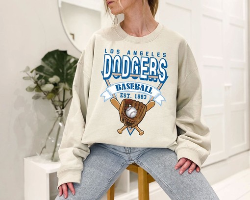 Los Angeles Baseball Crewneck Sweatshirt, Vintage Los Angeles MLB Shirt, Baseball Fan Gift, Los Angeles Fan Shirt