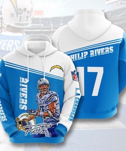 Los Angeles Chargers Custom Sport Design All Over Print 3D Hoodie for Fans