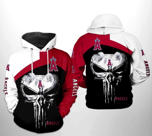 Los Angeles Dodgers 3D All-Over Print Skull on Fire Hoodie for Men