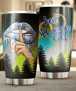 Los Angeles Dodgers Best Mom Ever MLB Tumbler with Unique Design and Logo for Baseball Moms