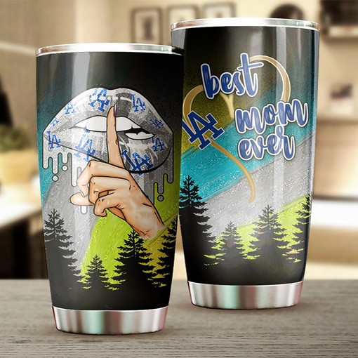 Los Angeles Dodgers Best Mom Ever MLB Tumbler with Unique Design and Logo for Baseball Moms