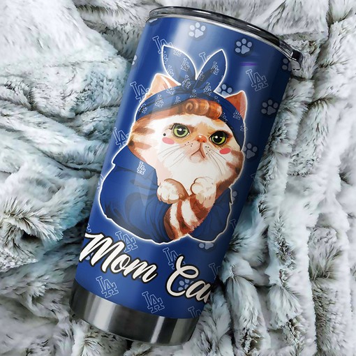 Los Angeles Dodgers MLB Tumbler for Cat Moms with Top-Quality Iconic Logo