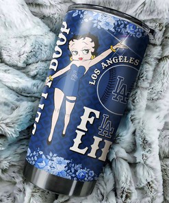 Los Angeles Dodgers Retro Betty Boop MLB Tumbler with Vintage Charm and MLB Logo