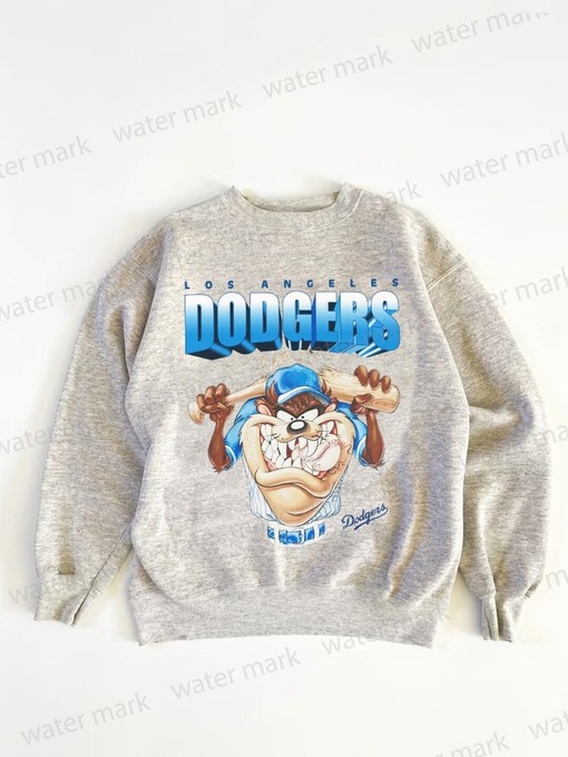 Los Angeles Dodgers Taz Looney Tunes Sweatshirt -Vintage Los Angeles Baseball Shirt, MLB Tee for Fans