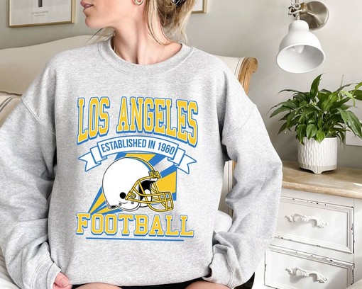 Los Angeles Football Team Sweatshirt, Retro NFL Football Shirt for Los Angeles Fans, NCAA Shirts - Image 2