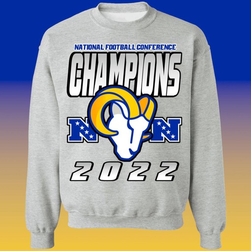 Los Angeles Rams 2022 NFC Champions Retro NFL Sweatshirt Hoodie for American Football Lovers