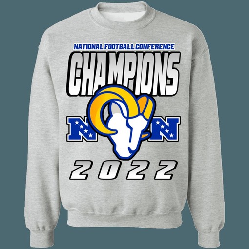 Los Angeles Rams 2022 NFC Champions Retro NFL Sweatshirt Hoodie for American Football Lovers - Image 2