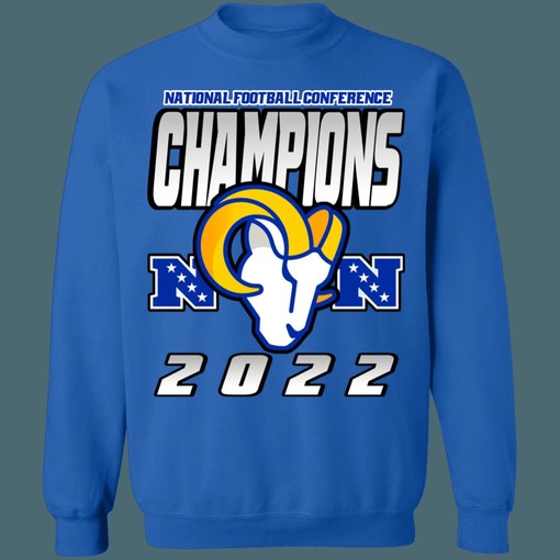 Los Angeles Rams 2022 NFC Champions Retro NFL Sweatshirt Hoodie for American Football Lovers - Image 4
