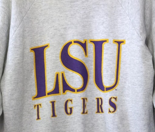 Louisiana State University Tigers Vintage Style Sweatshirt - LSU Tigers Shirt, Football Sweatshirt - Image 2