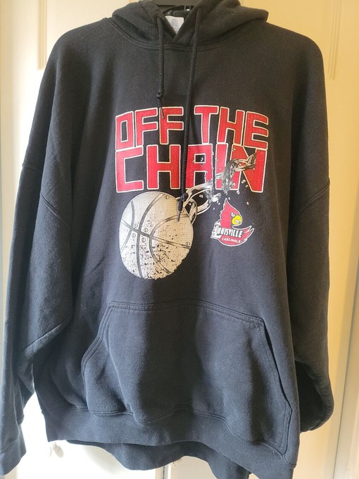 Louisville Cardinal Black Uni Football Sweatshirt - NCAA Shirts for Fans