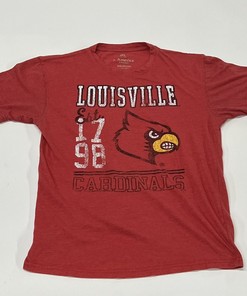 Louisville Cardinals Red Vintage University Football Hoodie Sweatshirt - NCAA Shirts