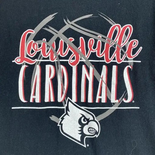 Louisville Cardinals Uni Football T-Shirt - NCAA Shirts for Men and Women - Image 2