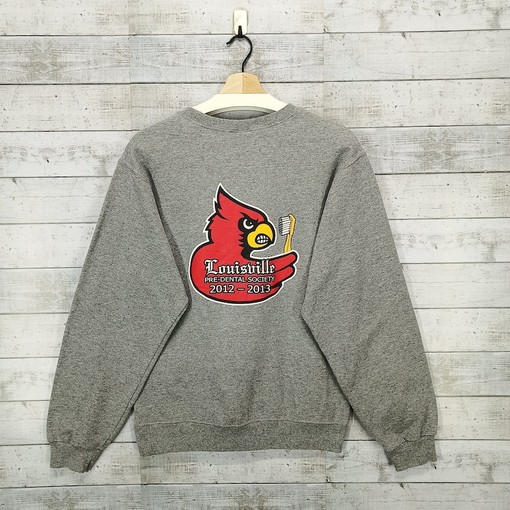 Louisville Predental Vintage Crewneck Cardinal Red Sweatshirt