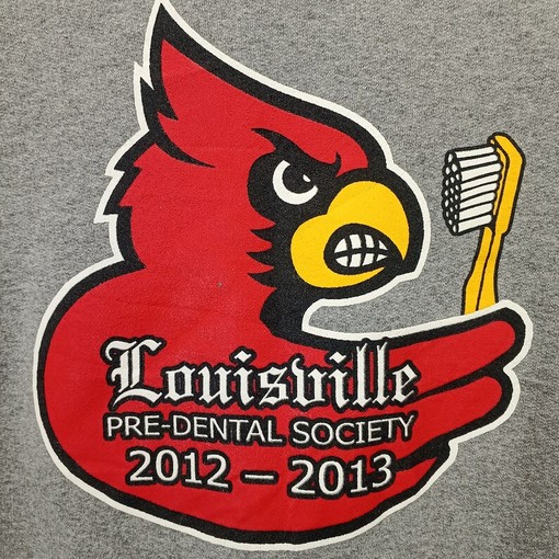 Louisville Predental Vintage Crewneck Cardinal Red Sweatshirt - Image 2