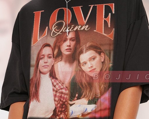 Love Quinn Vintage T-Shirt from You TV Show featuring Victoria Pedretti, Joe Goldberg, and the Love Joe character - Image 2