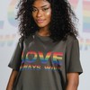 Love Wins Shirt - Minimalist Movie Shirts for Men with PRIDE Months and Pride Rainbow