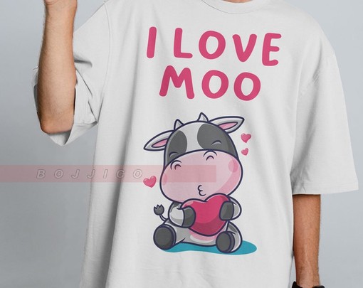 Love You Moo-tiful Unisex Tees, Valentine Couples Shirts, Cute Valentine's Day Shirt, Valentines Day Gift - Image 2