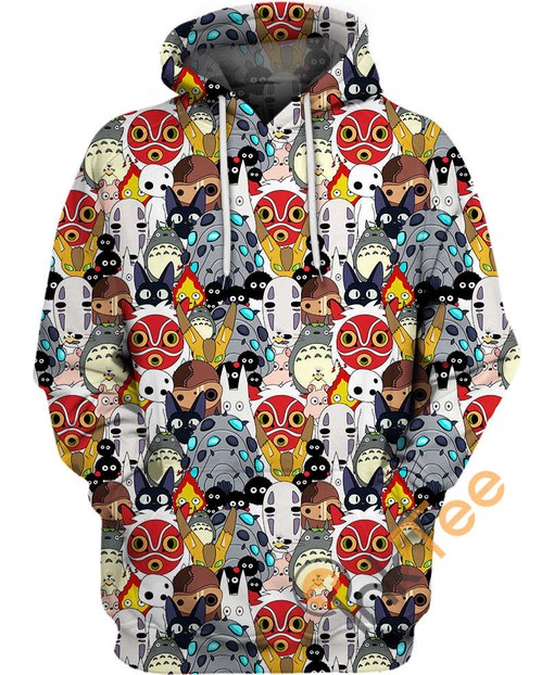 Lovely Creature Of Studio Ghibli All Over Print 3D Hoodie with Custom Design