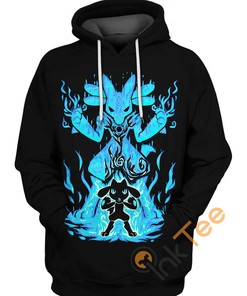 Lucario And Riolu All Over Print 3D Hoodie with Pokemon Design