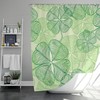 Lucky Clover Botanical Shower Curtain | Green Leaves Print Fabric | Bathroom Mat Accessories