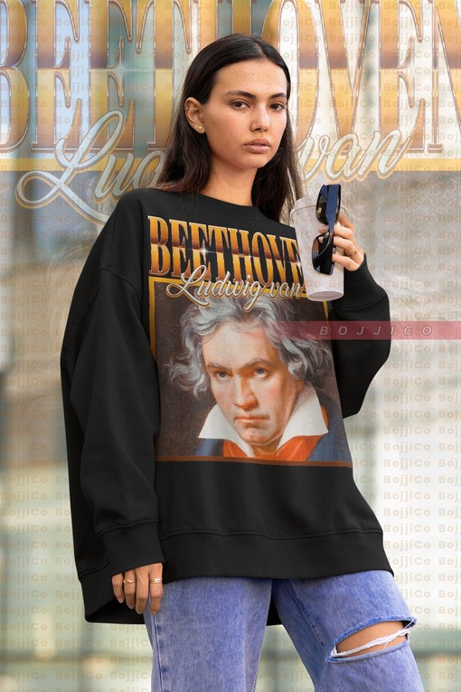 Ludwig van Beethoven Symphony Sweatshirt, German Composer Conductor T-shirt, Classical Music Artist Merchandise Gift