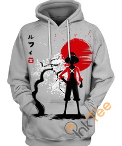 Luffy Cherry Tree Hoodie with 3D Graphic Design - One Piece Inspired