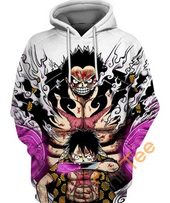 Luffy Gear 3D All Over Print Hoodie - Perfect for Anime Fans - One Piece Inspired