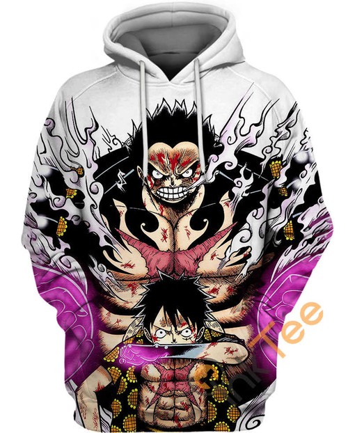 Luffy Gear 3D All Over Print Hoodie - Perfect for Anime Fans - One Piece Inspired