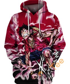 Luffy Strongest Mind 3D Hoodie with All Over Print Design