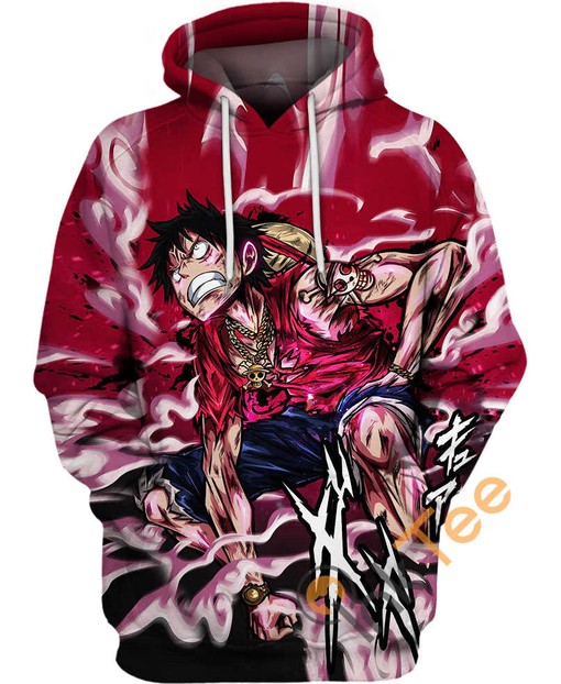 Luffy Strongest Mind 3D Hoodie with All Over Print Design