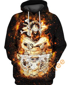Luffy and the Straw Hat Pirates 3D Hoodie - Perfect for Anime Fans - One Piece Inspired