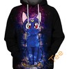 Luna Black Cat All Over Print 3D Hoodie